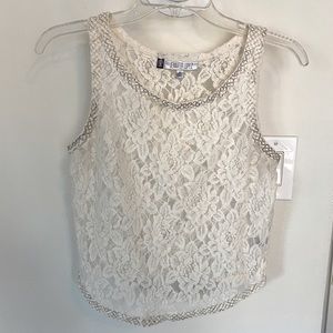Jennifer Lopez Women’s Lace & Beaded Top, XS